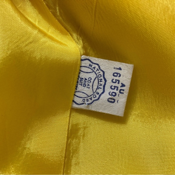 Vintage 60s/70s Yellow+White Tweed Houndstooth Peacoat Easter - Picture 2 of 7